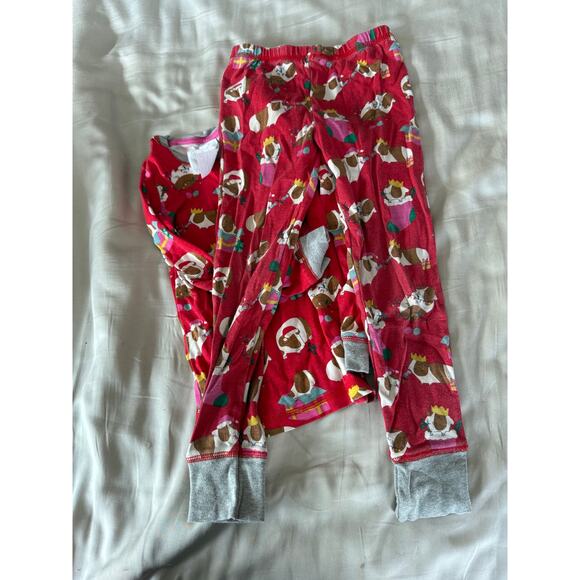 Mini Boden red holiday guinea pig pajamas size 6 - Picture 3 of 3